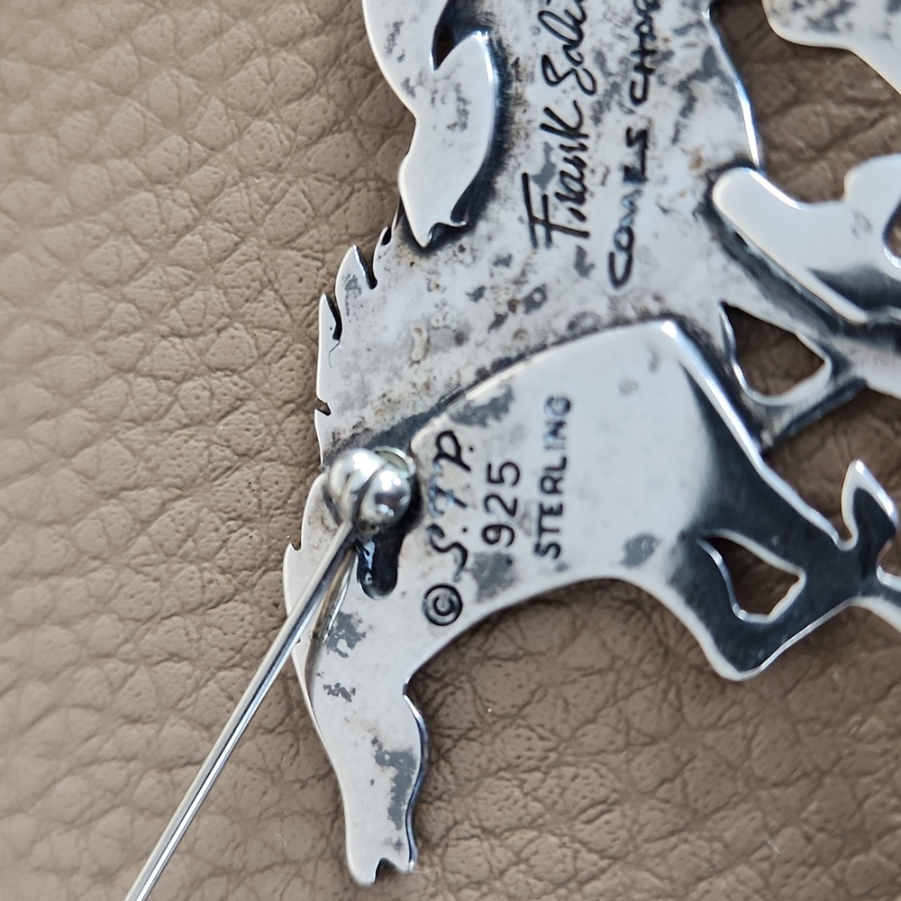 Fabulous Native American Navajo Sterling Horse Brooch By Frank Salcido ๐โฅ๏ธ - Picture 6 of 11